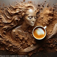 Buy canvas prints of A beautiful coffee and cream artwork in deep brown color. by Michael Piepgras