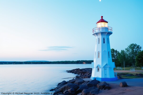 A beautiful shot of a lighthouse on a coastline. Picture Board by Michael Piepgras