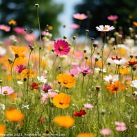 Buy canvas prints of A meadow with lots of colorful flowers on it. by Michael Piepgras