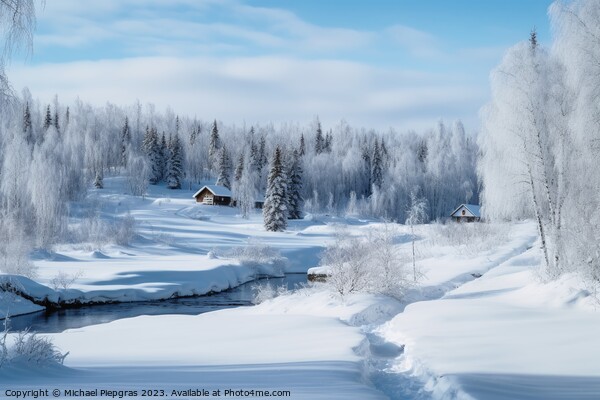 A nordic landscape in winter. Picture Board by Michael Piepgras