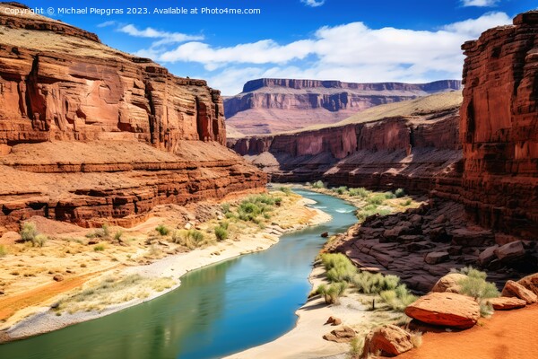 Stunning view into a landscape looking like the Grand Canyon. Picture Board by Michael Piepgras