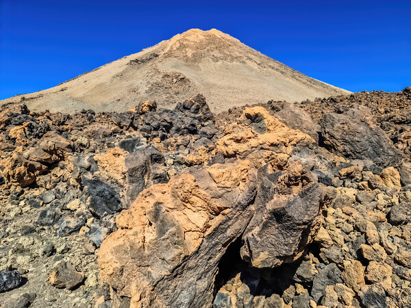View of the mountain landscape of Mount Teide on the Canary Isla Picture Board by Michael Piepgras