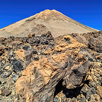 Buy canvas prints of View of the mountain landscape of Mount Teide on the Canary Isla by Michael Piepgras