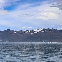 Buy canvas prints of Iceland, Jokulsarlon Lagoon, Turquoise icebergs floating in Glacier Lagoon on Iceland. by Michael Piepgras