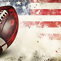 Buy canvas prints of A background for a big american football event. by Michael Piepgras