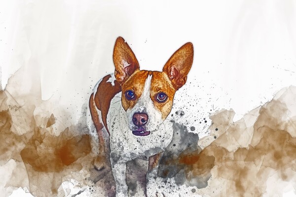 A beautiful watercolor painting of a cute dog. Picture Board by Michael Piepgras