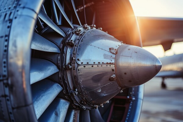 Close up of an aircraft turbine. Picture Board by Michael Piepgras