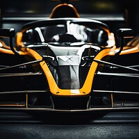 Buy canvas prints of Frontal close up of a high end racing car. by Michael Piepgras