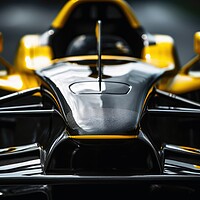 Buy canvas prints of Frontal close up of a high end racing car. by Michael Piepgras