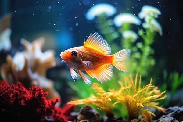 A beautiful fish and aquarium background. Picture Board by Michael Piepgras