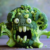Buy canvas prints of A horrible monster made from broccoli. by Michael Piepgras