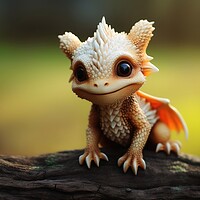 Buy canvas prints of A cute little dragon. by Michael Piepgras