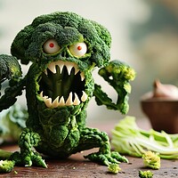 Buy canvas prints of A horrible monster made from broccoli. by Michael Piepgras