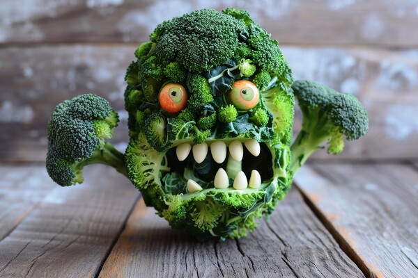A horrible monster made from broccoli. Picture Board by Michael Piepgras