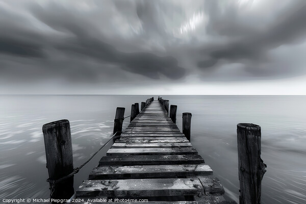 An abstract landscape shot in black and white. Picture Board by Michael Piepgras