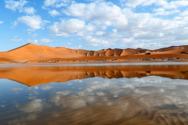 A spectacular mirage in the desert. Picture Board by Michael Piepgras