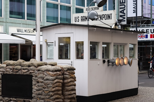View of the famous Checkpoint Charlie in Berlin Picture Board by Michael Piepgras