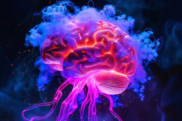 A kirlian aura photo of a human brain. Picture Board by Michael Piepgras