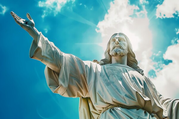 A statue of Jesus christ saviour of the world. Picture Board by Michael Piepgras