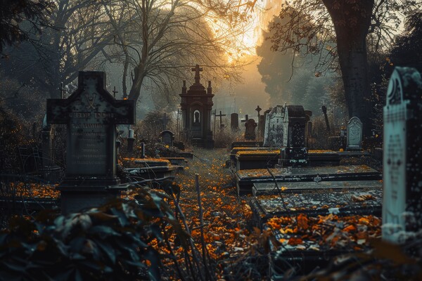 A very spooky old graveyard. Picture Board by Michael Piepgras