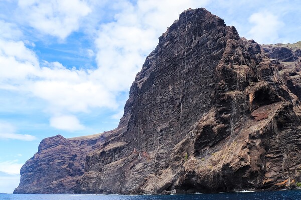 View of the mighty cliffs of Los Gigantes on Tenerife from the water side. Picture Board by Michael Piepgras