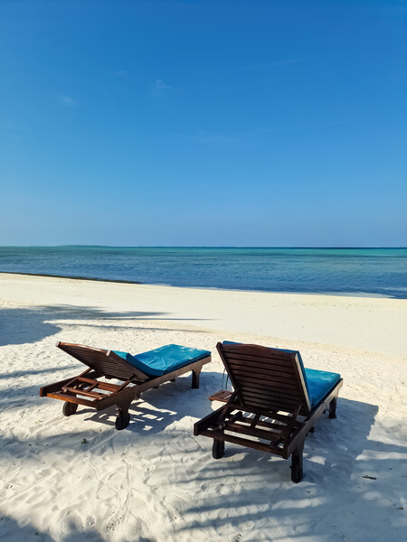 Idyllic Maldives Beach Paradise Picture Board by Michael Piepgras