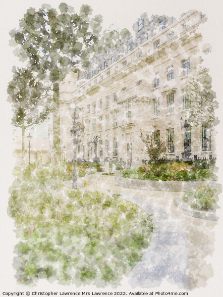 Seeting Lane Garden in the City of London Picture Board by Christopher Lawrence Mrs Lawrence