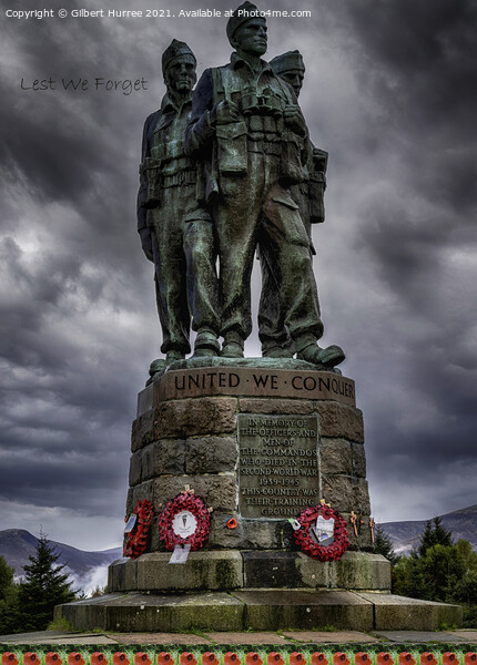 Spean Bridge Commando Memorial Picture Board by Gilbert Hurree
