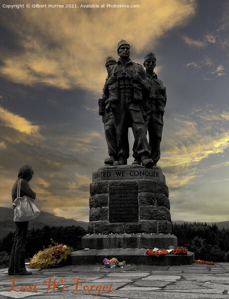 Reverence at the Commando Memorial Picture Board by Gilbert Hurree