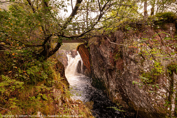 Enchanting Highland Nevis Waterfall Picture Board by Gilbert Hurree