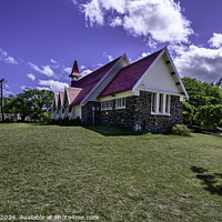 Buy canvas prints of The Red Roof Church in Cap Malheureux Mauritius by Gilbert Hurree