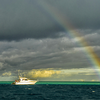 Buy canvas prints of Rainbow on Indian Ocean  by Gilbert Hurree