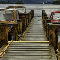 Buy canvas prints of Serene Windermere Jetty: A Lakeland Gem by Gilbert Hurree