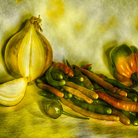 Buy canvas prints of A Taste of Mauritius: Fiery Chillies by Gilbert Hurree