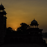 Buy canvas prints of Twilight Embrace of the Taj Mahal by Gilbert Hurree