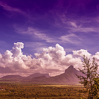 Buy canvas prints of Mauritius' Mountain Range Panorama by Gilbert Hurree