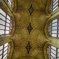 Buy canvas prints of Bath Abbey's Gothic Architectural Grandeur by Gilbert Hurree