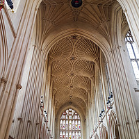 Buy canvas prints of The Gothic Grandeur of Bath Abbey by Gilbert Hurree