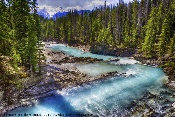 Unleashed Power of Kicking Horse River Picture Board by Gilbert Hurree