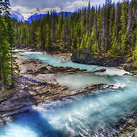 Buy canvas prints of Unleashed Power of Kicking Horse River by Gilbert Hurree