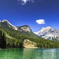 Buy canvas prints of Turquoise Tranquillity: Emerald Lake by Gilbert Hurree