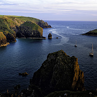 Buy canvas prints of Enchanting Dusk over Mullion Cove by Gilbert Hurree