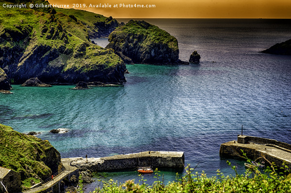 Captivating Cornish Coastline: Mullion Cove Picture Board by Gilbert Hurree