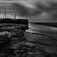 Buy canvas prints of Dingy at low tide  by Gilbert Hurree