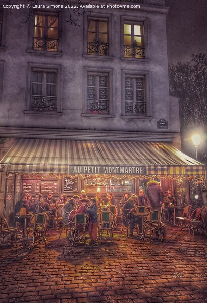 French Paris cafe scene Picture Board by Laura Simons
