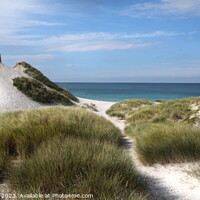 Buy canvas prints of Sand dunes in the Outer Hebrides by Chris Mobberley