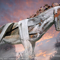 Buy canvas prints of Shire Horse Sculpture by Chris Mobberley