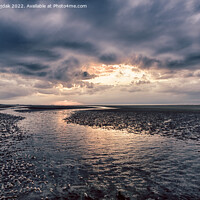 Buy canvas prints of Beautiful sunset at holkham beach by Artur Rejdak