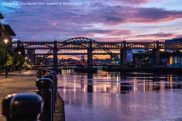 Good morning Newcastle - city ​​of bridges #2 Picture Board by Artur Rejdak