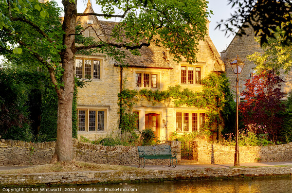 Picturesque house at Bourton Picture Board by Jon Whitworth